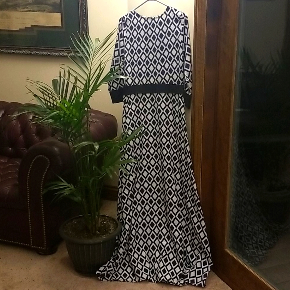 S. Y. L. Diamond pattern maxi dress